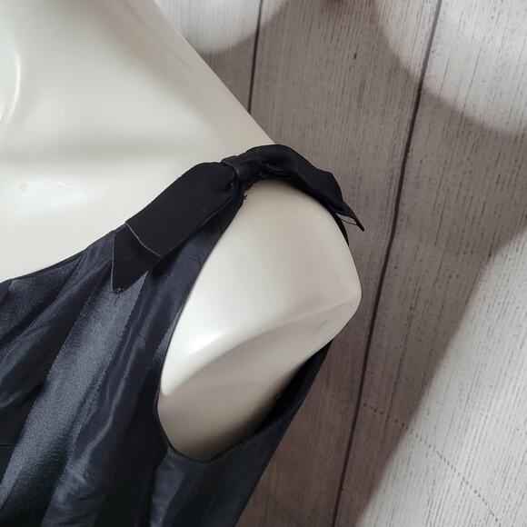 Vintage 50s Black Striped Cocktail Party Dress by Lanz Original - Picture 6 of 7